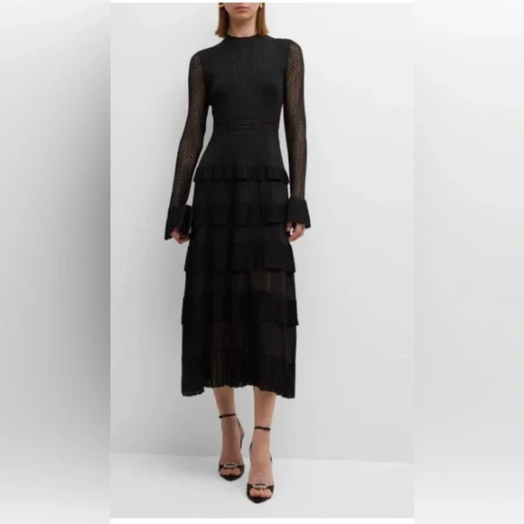 Lela Rose ruffle knit detail Piper Dress, size small, NWT - Picture 4 of 14